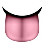 apple tongue emoji