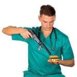 doctor with a burger meme