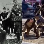 Donald Trump's ICE agents vs. Hitler's Gestapo meme
