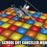 tripod dance | POV: SCHOOL GOT CANCELLED MONDAY | image tagged in gifs,meme | made w/ Imgflip video-to-gif maker