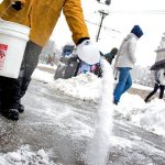 Salting a sidewalk meme