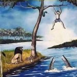 Lion snake croc tree