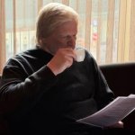 Oliver Kahn drinking espresso