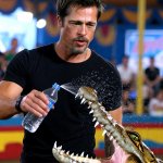 Brad Pitt and a crocodile meme