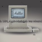 Apple Macintosh release 1984 GIF Template