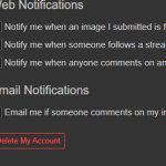 notify me when anyone commets on an image I already commeted on template