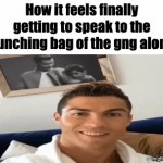 fr | How it feels finally getting to speak to the punching bag of the gng alone | image tagged in gifs,fr | made w/ Imgflip video-to-gif maker