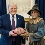 Donald Trump Scarecrow Brain Medal Awards Flattery Narcissistic