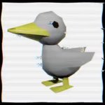 Glitched duck GIF Template