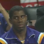 Magic Johnson while his team is getting blown out by 20+ points