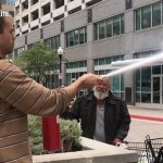 Spraying fire extinguisher