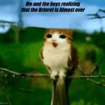 Meowl | Me and the boys realizing that the Brinrot is Almost over | image tagged in meowl | made w/ Imgflip meme maker