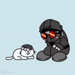 Hank Wimbleton petting kitty cat meme