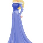 Princess Aurora Briar Rose Wearing Her Blue Dress