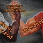 Kevin MacLeod gave us masterpieces like Fluffing a Duck and Monkeys Spinning Monkeys, TheFatRat gave us Unity and Xenogenesis | Carrying YouTube & the rest of the internet with their songs; TheFatRat; Kevin MacLeod | image tagged in memes,epic handshake | made w/ Imgflip meme maker
