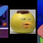 Panicked bloo grapefruit and Patrick