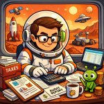 Accountant working on Mars