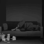 Miserable anime character GIF Template