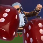 Benjamin rolling dice craps luck gambling GIF Template