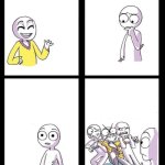 peaceful then someone say thing then get angry