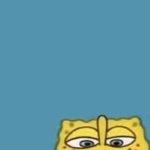 SpongeBob looking down