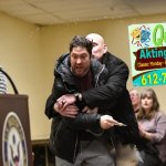 Ilhan Omar and her "attacker" at Quality acting center meme