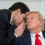 Rubio Whispering to Trump
