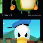 Donald duck and his friends are angry