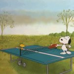 Snoopy table tennis gif
