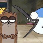 Mordecai bragging and yelling