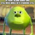 I swear these robots got some stormtrooper-ass aim bro | SONIC STANDING THERE AS EGGMAN'S ROBOTS SHOOT AT HIM AT POINT-BLANK RANGE AND STILL MISS WHILE HE'S STANDING STILL | image tagged in sonic | made w/ Imgflip meme maker