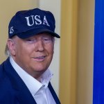 DONALD TRUMP BLUE USA HAT meme