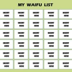 My Waifu List