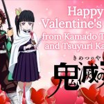 Kamado Tanjiro x Tsuyuri Kanao (TanKana) - Happy Valentine's Day Poster 2026 | Happy Valentine's Day! from Kamado Tanjiro and Tsuyuri Kanao~ | image tagged in tanjiro,kanao,demon slayer,valentine's day,anime,wholesome | made w/ Imgflip meme maker
