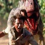 Jeff Goldblum escaping from T-rex meme