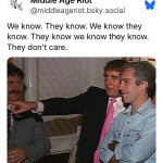 Trump pointing Epstein to the door