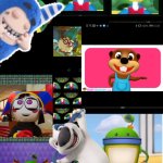 Pogo pomni hank Billy beaver Donald duck bot and himself