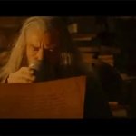 Gandalf reading GIF Template