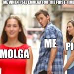 Emolga is my favourite Pokemon. | ME WHEN I SEE EMOLGA FOR THE FIRST TIME; ME; PICHU; EMOLGA | image tagged in memes,distracted boyfriend,pokemon,emolga | made w/ Imgflip meme maker