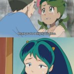 lum is sad about mallow's goodbye | image tagged in lum is sad about what,goodbye,pokemon,videogames,depression sadness hurt pain anxiety,pokemon sun and moon | made w/ Imgflip meme maker