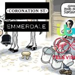 ITV (UK) and Virgin Television (Ireland) keep airing Coronation Street and Emmerdale everyday | image tagged in milking the cow,itv,virgin television,coronation street,emmerdale | made w/ Imgflip meme maker