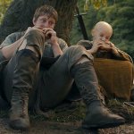 Egg and Duncan eating