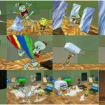 Sherman and Penny Laughs at squidward's breakdown | image tagged in who's laughs at squidward's breakdown,deviantart,crossover,universal studios,spongebob,paramount | made w/ Imgflip meme maker