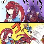 Link and Sidon beat Yiga to protect Mipha meme