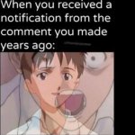 When you receive a notification from a comment