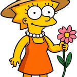 Lisa Simpson with flower