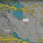 Airplane over Iran