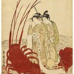 Lovers on a giant shrimp