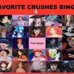 favorite crushes bingo 4 | 4 | image tagged in favorite crushes bingo,bingos,movies,videogames,anime,studio ghibli | made w/ Imgflip meme maker