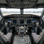 empty plane cockpit